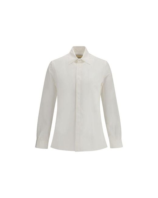 Valentino White Cotton Dress Shirt for men