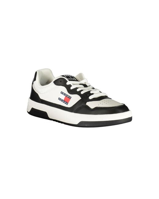 Tommy Hilfiger Black Leather Sneaker for men