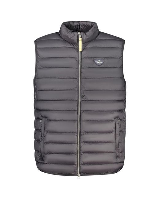 Armata Di Mare Gray Black Polyamide Men's Jacket for men