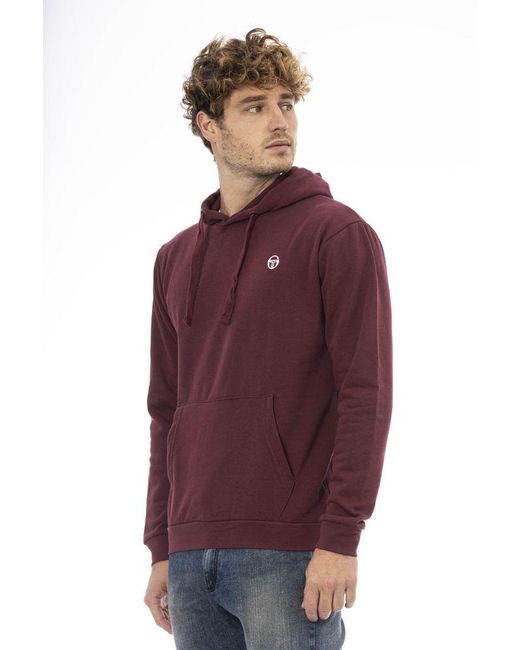 Sergio Tacchini Purple Burgundy Cotton Sweater for men