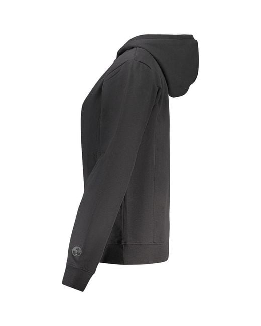 North Sails Gray Black Cotton Hoodie