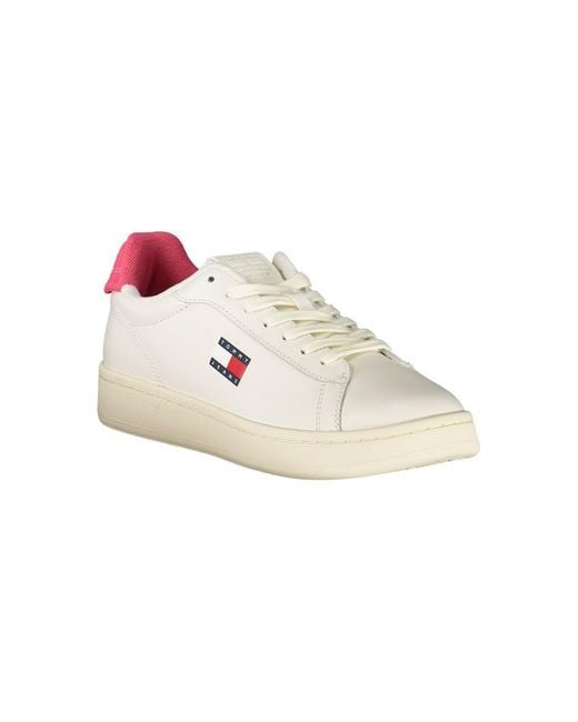 Tommy Hilfiger Pink Leather Sneaker
