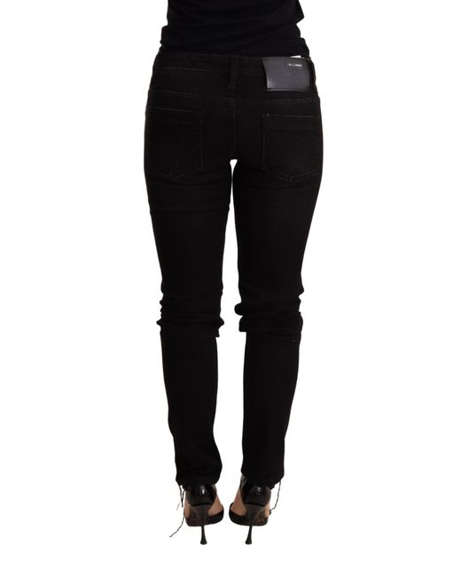 Acht Black Low Waist Skinny Denim Trouser