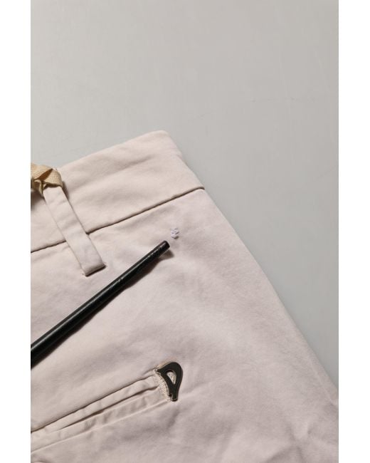 Dondup Natural Beige Low Waist Tapered Cropped Trousers Pants
