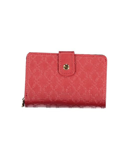 Laura Biagiotti Red Rosso Polyurethane Wallet