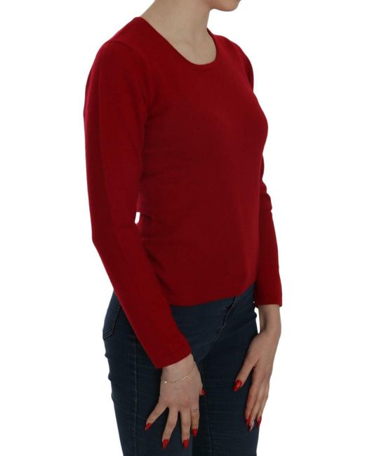 Mila Schon Red Mila Schön Elegant Cashmere Pullover Blouse