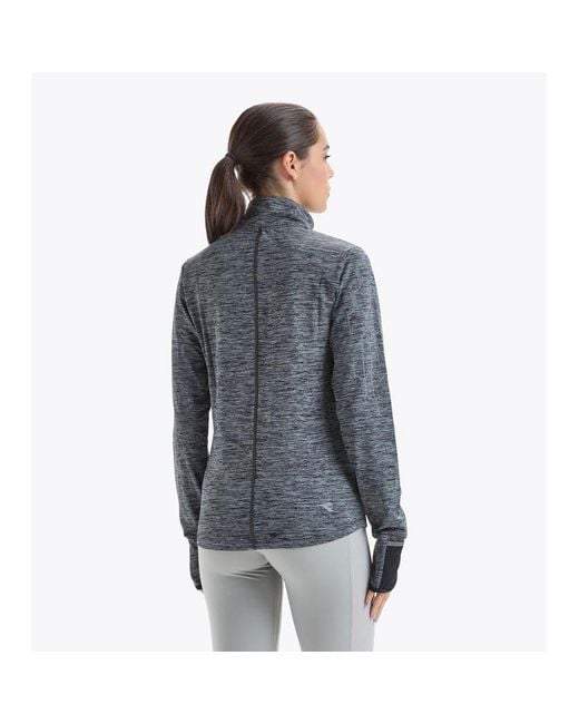 Diadora Gray Black Polyester Sweatshirt