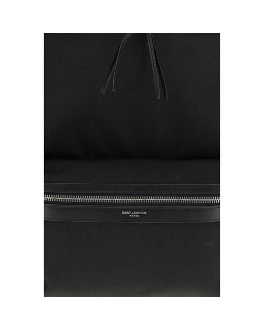 Saint Laurent Black Fabric Backpack for men