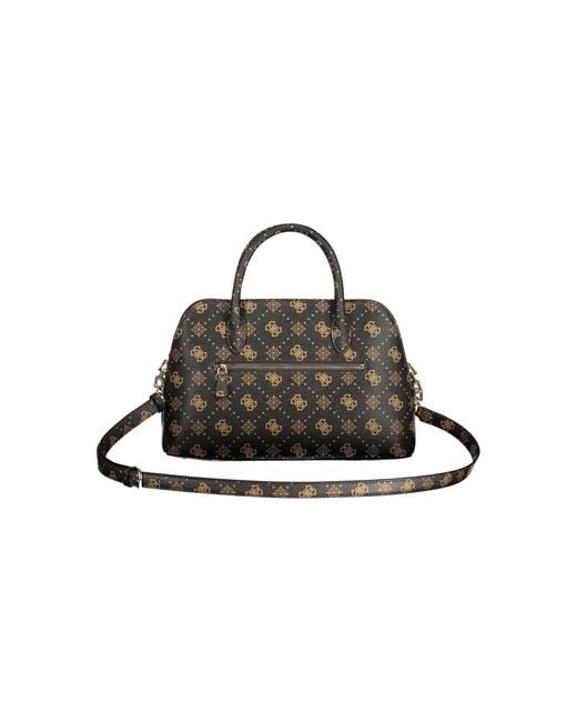 Guess Black Marrone Polyurethane Woman Handbag