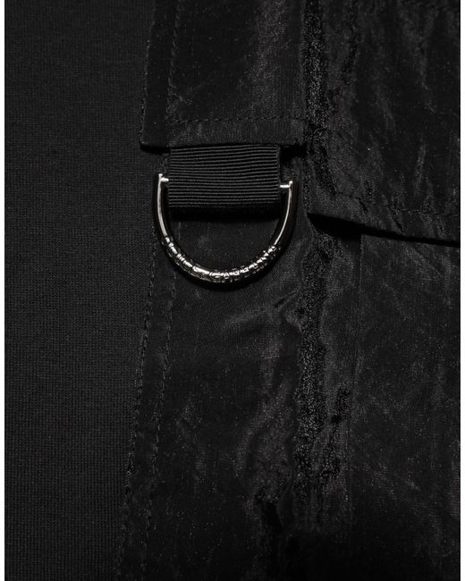 Dolce & Gabbana Black Cotton Embroidered Dg Logo Pocket T for men