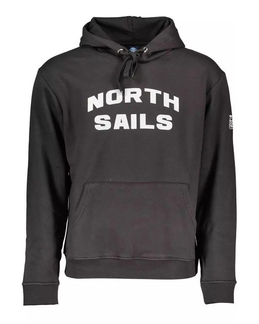 North Sails Gray Black Cotton Sweater for men