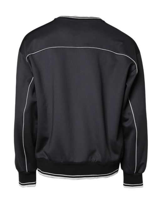 Dolce & Gabbana Black Dg Crest Embroidered Pullover for men