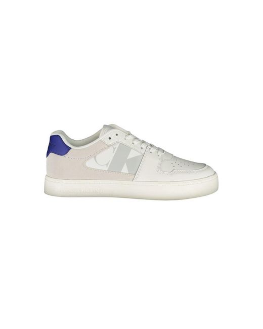 Calvin Klein Multicolor White Polyurethane Men's Sneaker for men