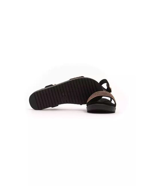Péché Originel Black Gold Textile Sandal