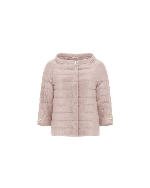 Herno Pink Multicolor Polyamide Shell Jacket