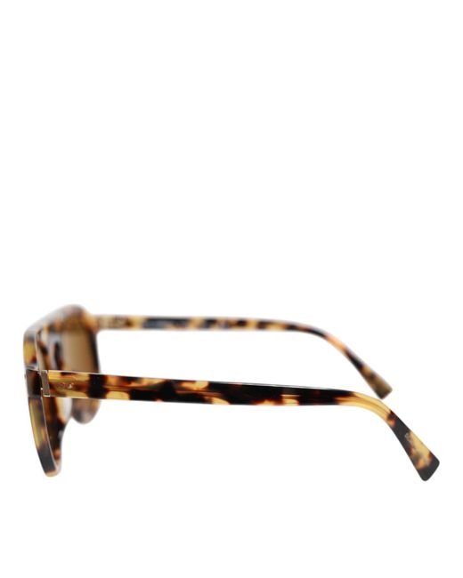 Dolce & Gabbana Brown Acetate Round Leopard Print Eyewear Sunglasses