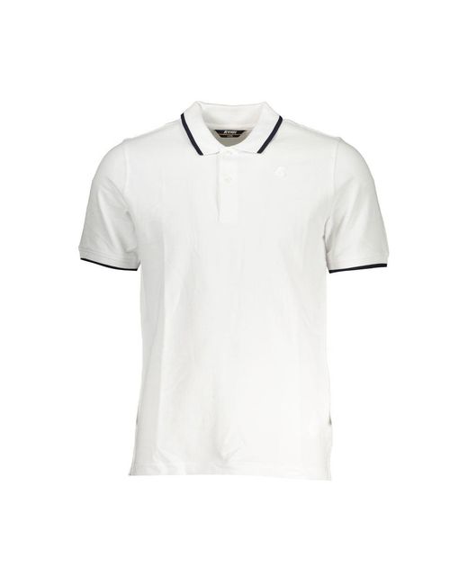 K-Way White Cotton Polo Shirt for men