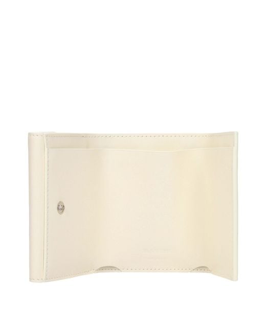Jil Sander Natural White Leather Wallet