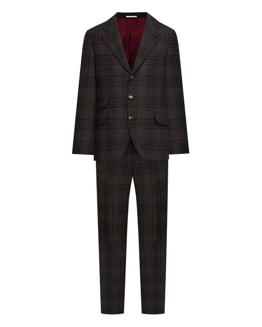 Brunello Cucinelli Black Brown Wool Two for men
