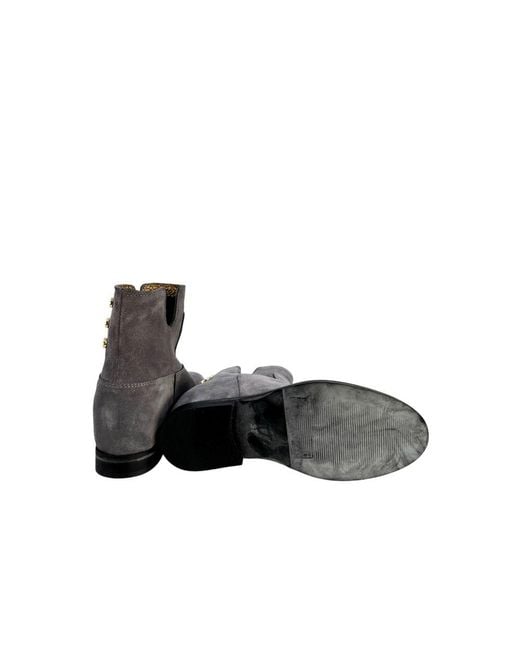 Borbonese Gray Grey Leather Boot