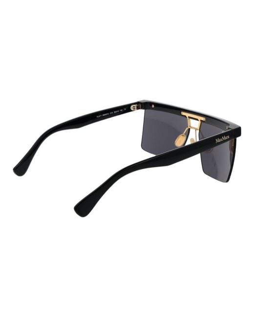Max Mara Black Stainless Steel Sunglasses