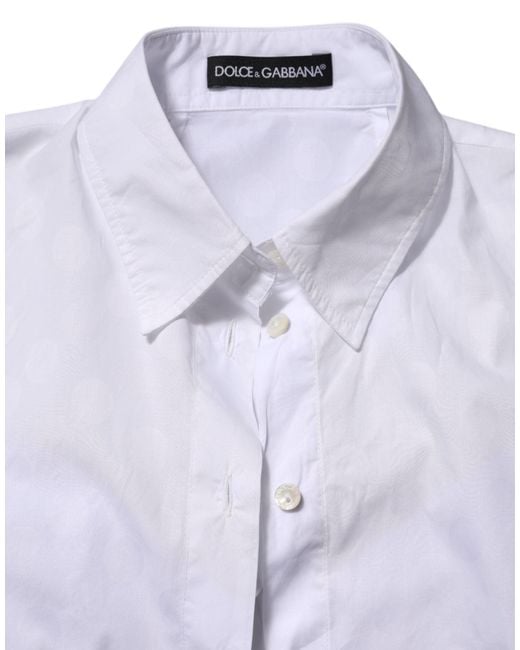 Dolce & Gabbana White Collared Short Sleeve Polo Shirt Top