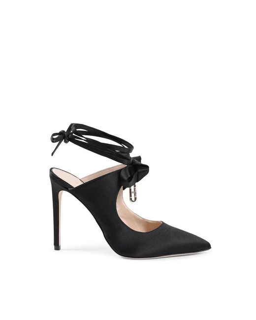 Dee Ocleppo Black Satin Mules