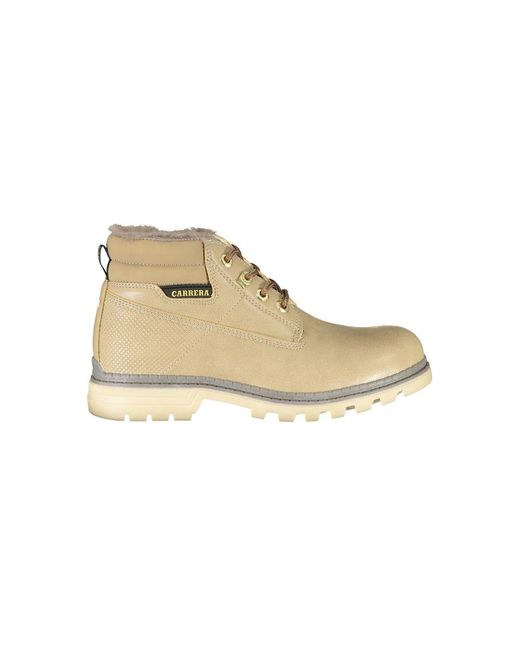 Carrera Natural Lace-Up Boots With Contrast Details