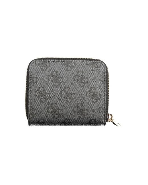 Guess Gray Black Polyethylene Wallet