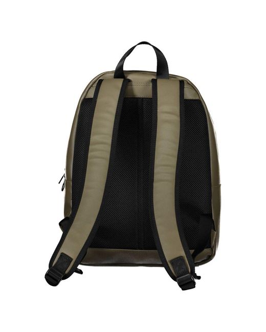 Tommy Hilfiger Green Elegant Laptop Backpack With Logo Detail for men