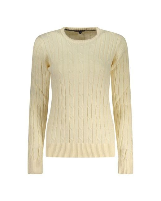 Norway 1963 Yellow Bianco Viscosa Donna Maglia