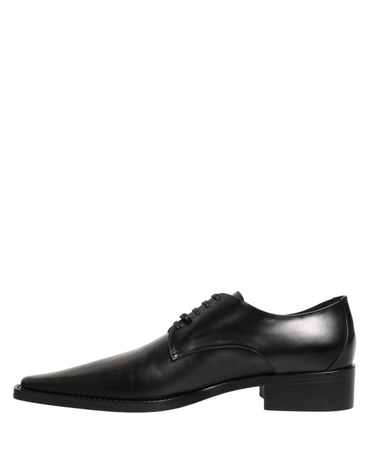 Dolce & Gabbana Black Leather Lace Up Derby Dress Shoes