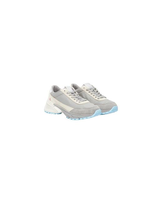 Calvin Klein White Gray Suede Leather Athletic Sneakers