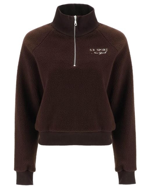 Sporty & Rich Sporty Rich Quarter Zip Sherpa Fleece