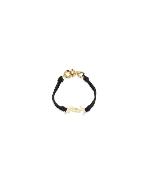 Saint Laurent Metallic Black Lamb Ovis Aries Aries Bracelet
