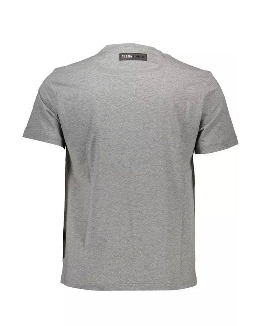 Philipp Plein Gray Cotton T-shirt for men