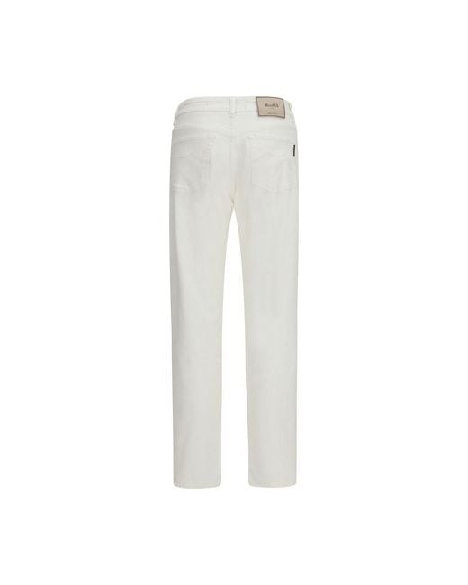 Moorer White Cotton Straight for men