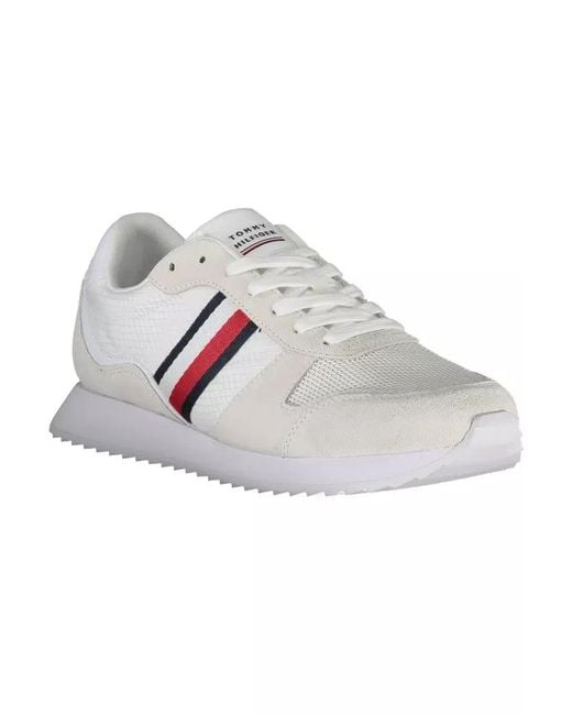 Tommy Hilfiger White Polyester Sneaker for men
