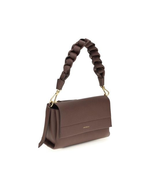 Coccinelle Brown Calf Leather Bos Taurus Shoulder Bag