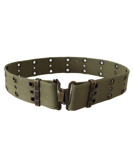 Ermanno Scervino Green Chic Army Cotton Waist Belt