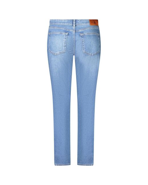 Calvin Klein Blue Blu Cotton Jeans