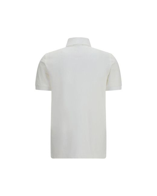 Fred Perry White Cotton Polo Shirt for men