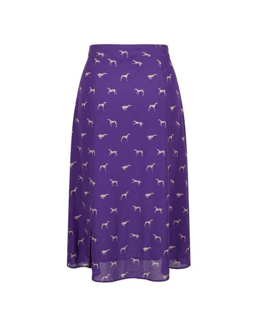Trussardi Purple Viscose Skirt