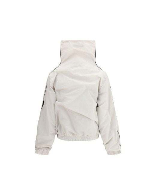 ALAINPAUL White Gray Polyamide Shell Jacket