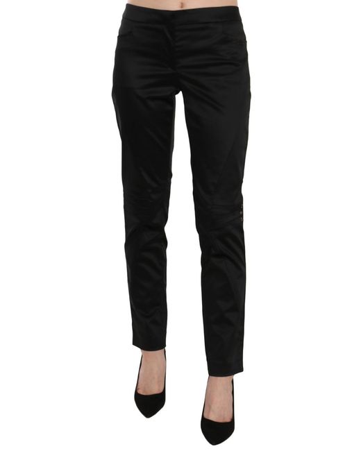 Exte Black Mid Waist Skinny Dress Formal Trousers Pants
