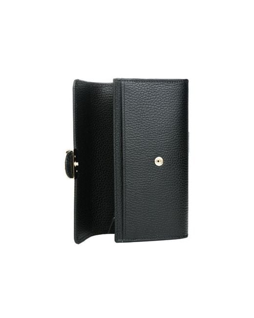 Gucci Black Elegant Calfskin Leather Chain Wallet