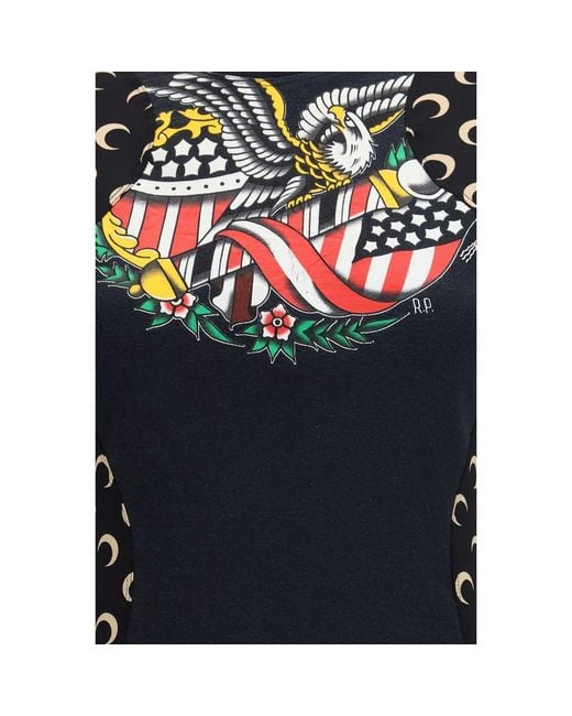 MARINE SERRE Black Cotton Casual Dress