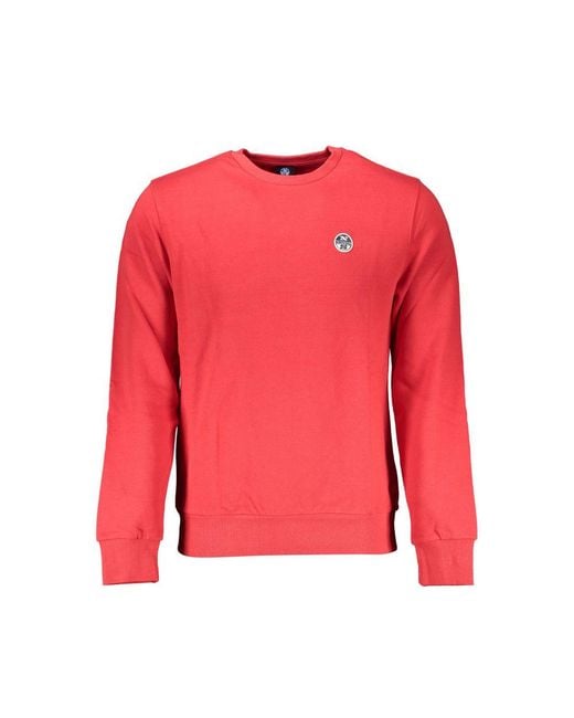 North Sails Red Cotton Sweater for men