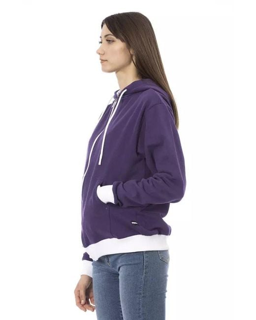 Baldinini Purple Cotton Sweater