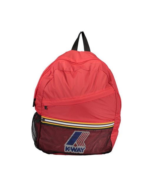 K-Way Red Chic Urban Backpack With Contrasting Accents for men
